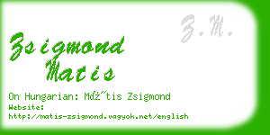 zsigmond matis business card